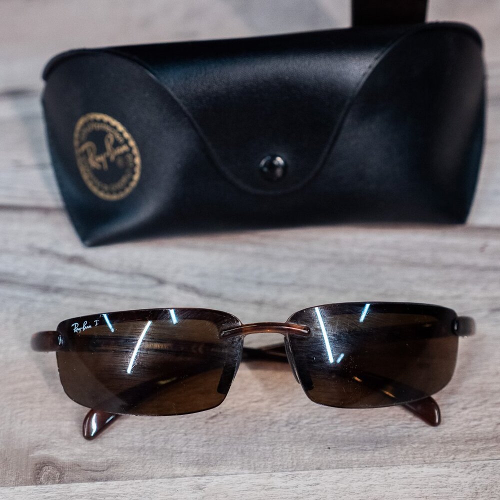Ray Ban Tortoise Rimless Sunglasses